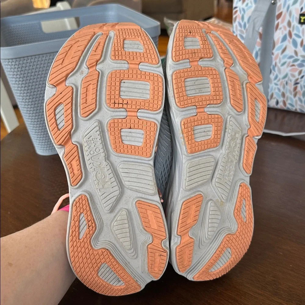 Hoka Women's Gray and Orange Athletic Shoes - Picture 7 of 7